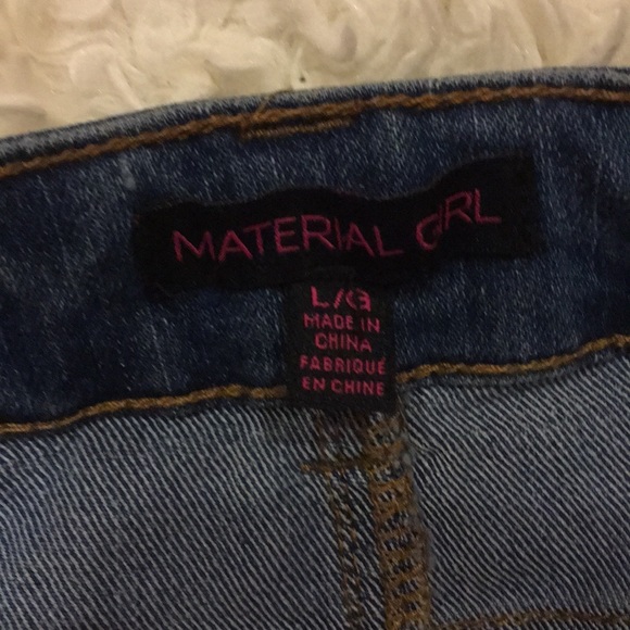 Material Girl Jeans Stair Ragged Hem Paint Spots L - Picture 3 of 8